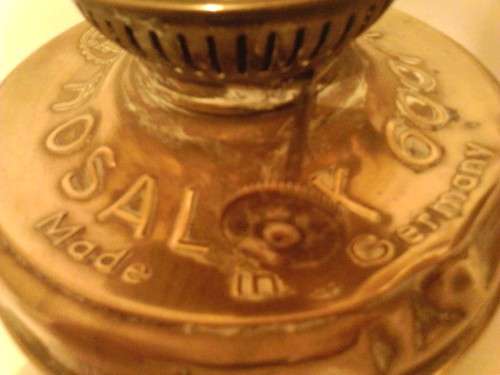 1920's GERMAN HOSALUX 600/15 BRASS LAMP, NICE ITEM TO COLLECT WITH VALUE!!!