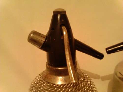 3 x VINTAGE "SODA SELTZER DISPENSER SYPHONS" 1940-50's, ITEMS WITH GOOD COLLECTION VALUE, READ BELOW