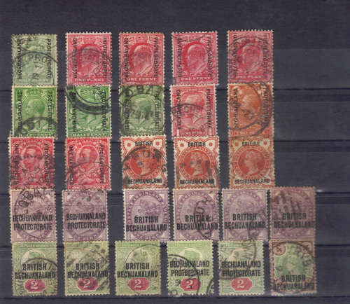 BECHUANALAND NICE LOT OVERPRINT- USED, SEE SCANS, VERY VERY GOOD VALUE!!!, SOLD AS PER SCANS.