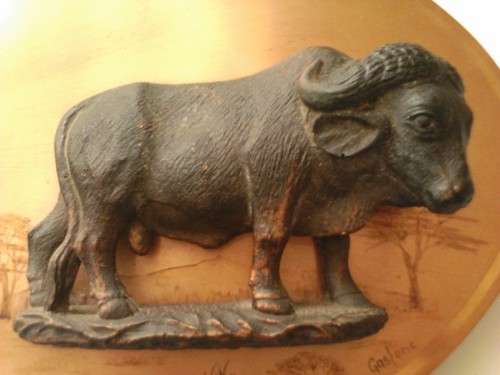 BUFFALO COPPER WALL CLOCK BY GASTONE IN PERFECT WORKING CONDITION, NICE ITEM, SEE BELOW.