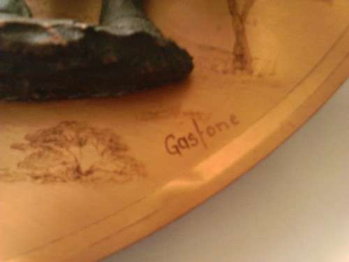BUFFALO COPPER WALL CLOCK BY GASTONE IN PERFECT WORKING CONDITION, NICE ITEM, SEE BELOW.