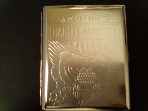 SCARCE HARLEY-DAVIDSON CIGARETTE CASES x5 (BID PER CASE TO TAKE THEM ALL)NEW- NEVER USED, SEE BELOW.