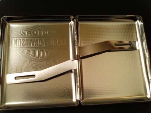 SCARCE HARLEY-DAVIDSON CIGARETTE CASES x5 (BID PER CASE TO TAKE THEM ALL)NEW- NEVER USED, SEE BELOW.