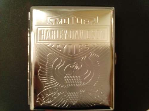 SCARCE HARLEY-DAVIDSON CIGARETTE CASES x5 (BID PER CASE TO TAKE THEM ALL)NEW- NEVER USED, SEE BELOW.