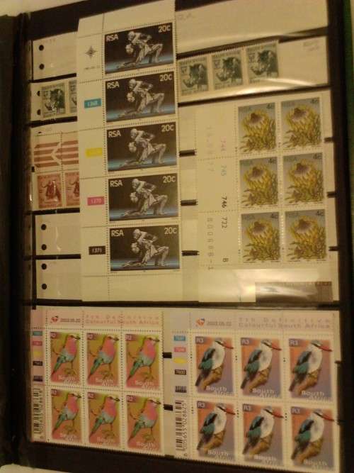 7 BLACK DOUBLE SIDE PAGE LIGHTHOUSE STOCK ALBUM-CONTAINING SA CONTROLS, GOOD VALUE- SEE BELOW.
