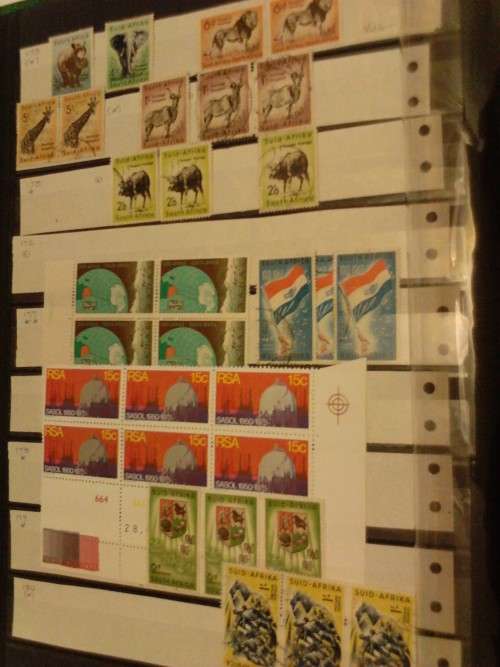 7 BLACK DOUBLE SIDE PAGE LIGHTHOUSE STOCK ALBUM-CONTAINING SA CONTROLS, GOOD VALUE- SEE BELOW.