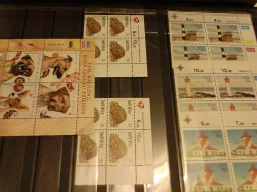 7 BLACK DOUBLE SIDE PAGE LIGHTHOUSE STOCK ALBUM-CONTAINING SA CONTROLS, GOOD VALUE- SEE BELOW.