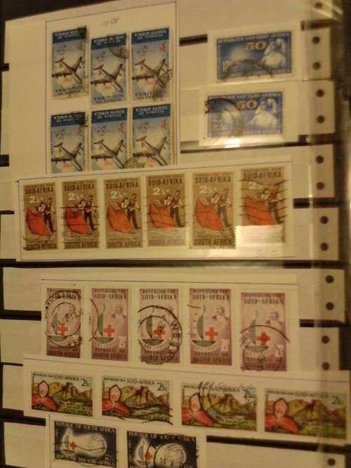 7 BLACK DOUBLE SIDE PAGE LIGHTHOUSE STOCK ALBUM-CONTAINING SA CONTROLS, GOOD VALUE- SEE BELOW.