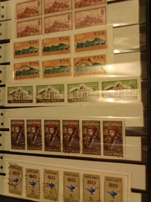 7 BLACK DOUBLE SIDE PAGE LIGHTHOUSE STOCK ALBUM-CONTAINING SA CONTROLS, GOOD VALUE- SEE BELOW.