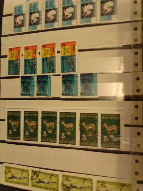 7 BLACK DOUBLE SIDE PAGE LIGHTHOUSE STOCK ALBUM-CONTAINING SA CONTROLS, GOOD VALUE- SEE BELOW.
