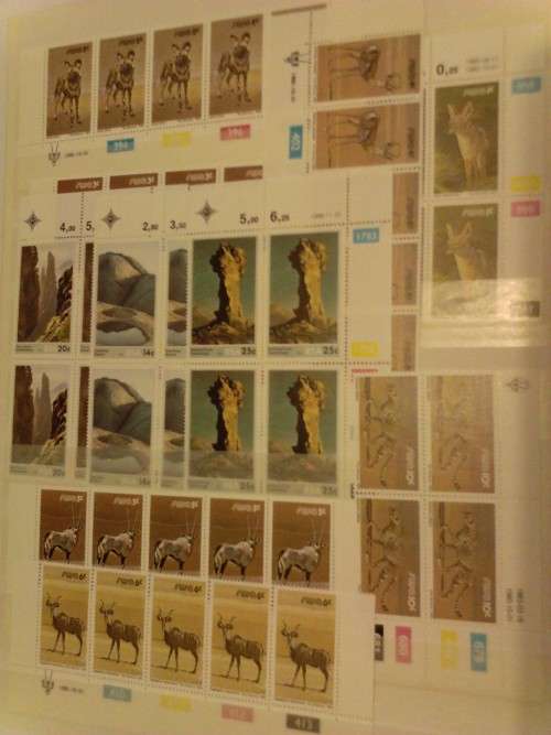 8 DOUBLE SIDE PAGE LIGHTHOUSE STOCK ALBUM -CONTAINING SWA, SA, BOP UMM CONTROLS- VALUE!!- SEE BELOW.