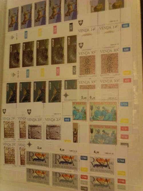 8 DOUBLE SIDE PAGE LIGHTHOUSE STOCK ALBUM -CONTAINING SWA, SA, BOP UMM CONTROLS- VALUE!!- SEE BELOW.