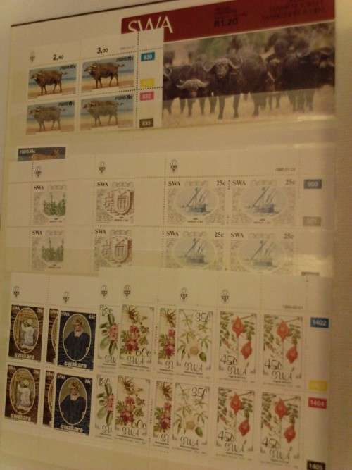 8 DOUBLE SIDE PAGE LIGHTHOUSE STOCK ALBUM -CONTAINING SWA, SA, BOP UMM CONTROLS- VALUE!!- SEE BELOW.