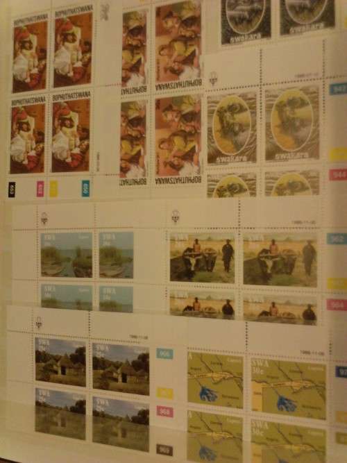 8 DOUBLE SIDE PAGE LIGHTHOUSE STOCK ALBUM -CONTAINING SWA, SA, BOP UMM CONTROLS- VALUE!!- SEE BELOW.