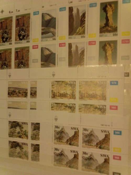 8 DOUBLE SIDE PAGE LIGHTHOUSE STOCK ALBUM -CONTAINING SWA, SA, BOP UMM CONTROLS- VALUE!!- SEE BELOW.