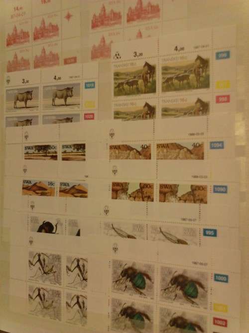 8 DOUBLE SIDE PAGE LIGHTHOUSE STOCK ALBUM -CONTAINING SWA, SA, BOP UMM CONTROLS- VALUE!!- SEE BELOW.
