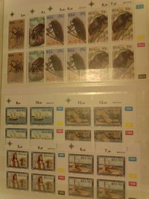 8 DOUBLE SIDE PAGE LIGHTHOUSE STOCK ALBUM -CONTAINING SWA, SA, BOP UMM CONTROLS- VALUE!!- SEE BELOW.