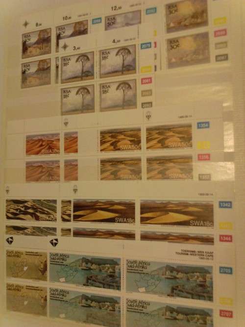 8 DOUBLE SIDE PAGE LIGHTHOUSE STOCK ALBUM -CONTAINING SWA, SA, BOP UMM CONTROLS- VALUE!!- SEE BELOW.