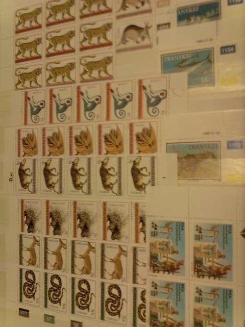 8 DOUBLE SIDE PAGE LIGHTHOUSE STOCK ALBUM -CONTAINING SWA, SA, BOP UMM CONTROLS- VALUE!!- SEE BELOW.