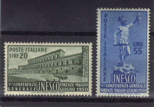 SCARCE 1950 ITALY-  ''5th GENENEL CONFERENCE OF UNESCO'' UMM SET, CAT. VALUE R1650+ ,SEE BELOW.