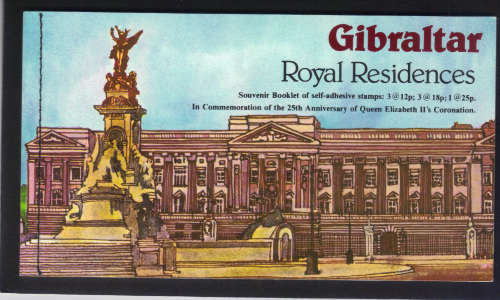 25th ANNIV. OF Q/E II (GIBRALTAR). COMPLETE,(3 x 12p, 3x 18p & 1 x 25p)  ,SEE BELOW.