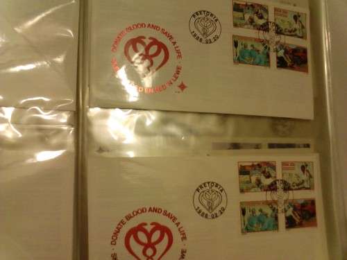 SOUTH-AFRICA- 30 VERY CLEAN FIRST DAY COVERS IN FLIP FILE, 3 LOOSE PAGES- SEE ALL SCANS.