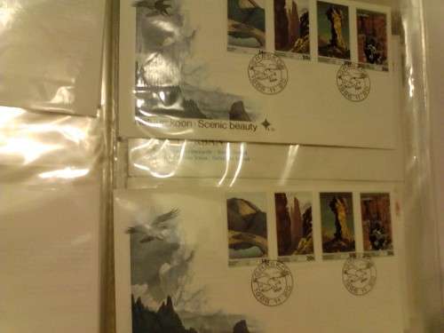 SOUTH-AFRICA- 30 VERY CLEAN FIRST DAY COVERS IN FLIP FILE, 3 LOOSE PAGES- SEE ALL SCANS.