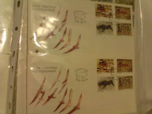SOUTH-AFRICA- 30 VERY CLEAN FIRST DAY COVERS IN FLIP FILE, 3 LOOSE PAGES- SEE ALL SCANS.