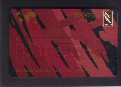 1994 S.A. Cardex Amsterdam phone card (1000 Issued) - Cat. R800+ .