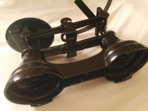 2 x OLD SCALES (ONE BRASS- OTHER METAL) NO WEIGHTS OR TRAYS - HIGHLY COLLECTABLE- READ BELOW.