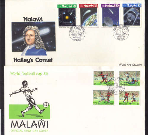 MALAWI 1986 -  2 UNADDRESSED FIRST DAY COVERS WITH GOOD COLLECTION VALUE- SEE SCAN.