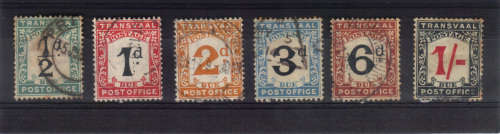 1907 - TRANSVAAL POSTAGE DUE PART USED SET ,NICE VALUE- SEE SCAN.