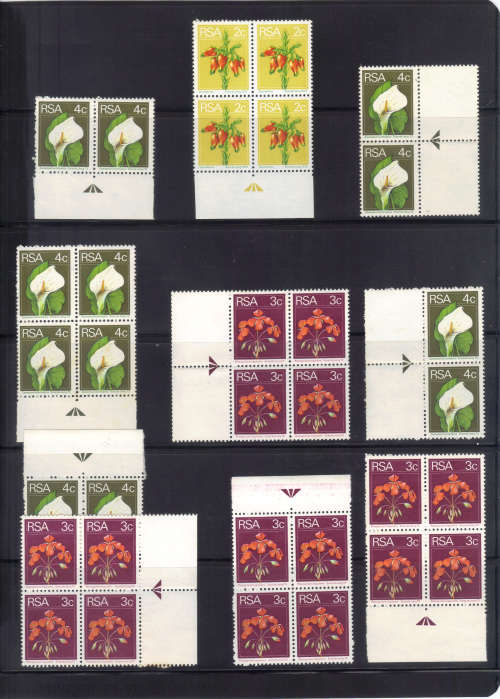 RSA - LOVELY UNMOUNTED MINT -ARROW BLOCK & PAIR COLLECTION ,NICE COLLECTION LOT - SEE BELOW.