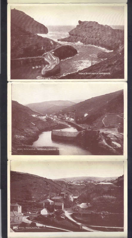 OLD BOSCASTLE- UNUSED LETTER CARD WITH 5 PHOTO'S, GOOD COLLECTION VALUE, -SEE SCANS.