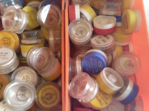 155 x UNUSED WATCH BALANCE WHEELS IN CAPSULES, GOOD VALUE- READ BELOW.