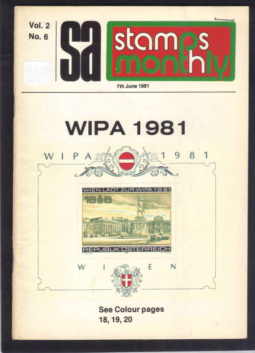 SA STAMPS MONTHLY (1981 VOL.2 - NO.6) GOOD CONDITION - READ BELOW.