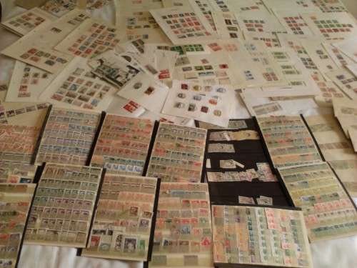 HUGE COLLECTION IN BOX - UMM, MM & USED STAMPS & MORE - HUGE CAT. VALUE - PLEASE SEE ALL 75 SCANS.