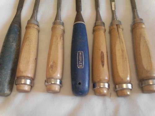 7 x CHISELS IN GOOD TO FAIR CONDITION - PLEASE READ & SEE ALL SCANS BELOW.