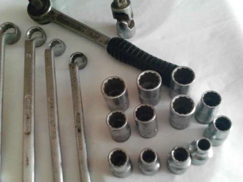 VERY NICE SECONDHAND GEDORE LOOSE SPANNERS SET -PLEASE SEE UNDER DESCRIPTION FOR SIZES - GOOD VALUE.