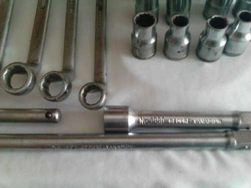 VERY NICE SECONDHAND GEDORE LOOSE SPANNERS SET -PLEASE SEE UNDER DESCRIPTION FOR SIZES - GOOD VALUE.