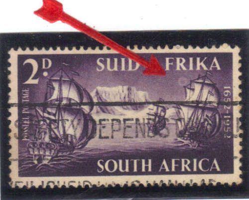 SA UNION 1952 - SACC 137a "FULL MOON, VARIETY" FINE USED -  PLEASE READ & SEE BELOW.