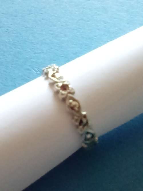 BEAUTIFUL STERLING SILVER MARCASITE RING WITH HEART - SIZE L - PLEASE READ  BELOW.
