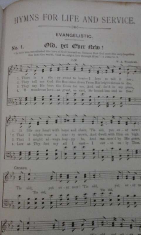 SCARCE 1902 `HYMNS FOR LIFE AND SERVICE`  A COLLECTION OF HYMNS  - SEE and READ BELOW FOR INFO