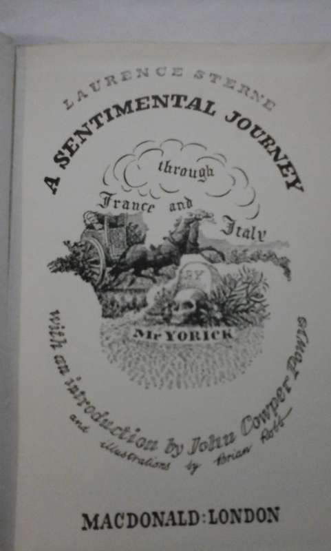 A Sentimental Journey, illustrated classics by Laurence Stern.