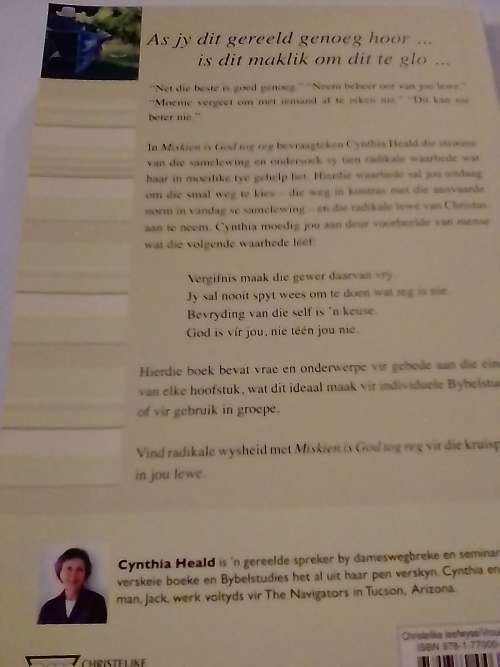 Miskien is God tog reg, deur Cynthia Heald.