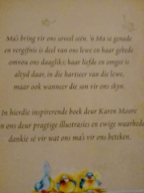 Met Liefde aan Ma,  deur Karen Moore.