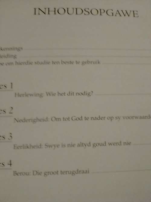 n Soeke na God, Bybelstudie oor persoonlike geestelike groei.