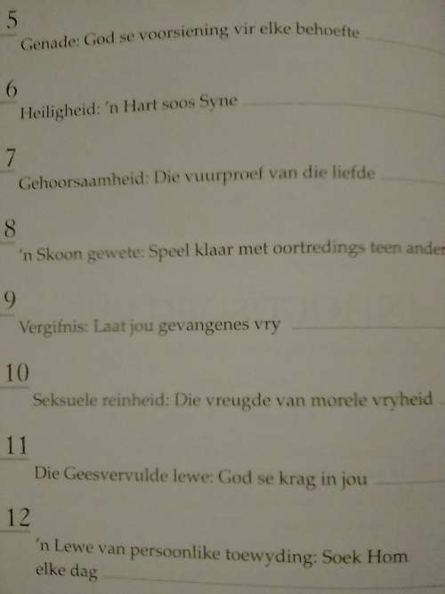 n Soeke na God, Bybelstudie oor persoonlike geestelike groei.