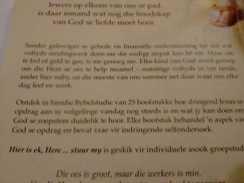 # `HIER IS EK, HERE...STUUR MY` - BYBELSTUDIE DEUR SOLLY OZROVECH - PLEASE READ BELOW FOR INFO