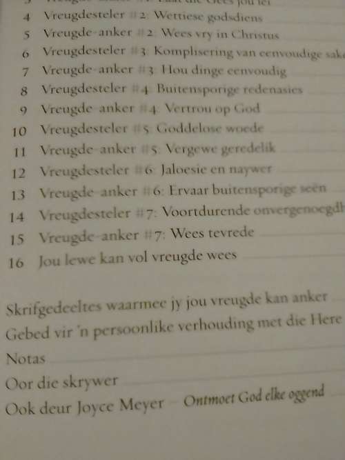 Sewe dinge wat jou vreugde steel, deur Joyce Meyer